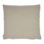 furn. Malham Shearling Fleece Square Feather Filled Cushion - Beige - One Size