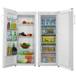 Cookology Upright Fridge & Freezer Pack in White, 55 x 142cm tall, Side-by-Side