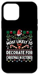 Coque pour iPhone 12 mini Plus susceptible de décorer pour Noël octobre famille drôle