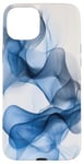 iPhone 15 Plus Waves Blue Abstract art Fluid Modern Minimalistic Case