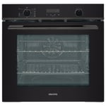 electriQ Self Cleaning Pyrolytic Multifunction Single Oven - Black EQOVENA3BK