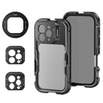 NEEWER Cage 16 Pro, stabilisateur vidéo à libération Rapide Compatible avec iPhone 16 Pro avec Adaptateur de Filtre de 67 mm, Plaque arrière d'objectif de 17 mm, Adaptateur d'objectif à Monture en T