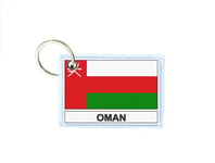 Porte cles cle clefs imprime double face drapeau OM oman