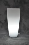 Vase Home Light Rond En Résine Intérieur/Extérieur Blanc Glace 33x70 Cm