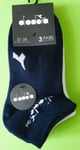 Diadora Junior Trainer Socks Pack of 3 pairs - UK 12.5 - 2