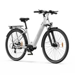 Vélo électrique de banlieue OneSport OT07 27,5 pouces Moteur BAFANG central 36V 250 W 10,4 Ah-Blanc - Neuf