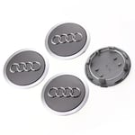 Centrumkåpor AUDI 69MM 4-Pack grå