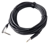 10m Câble de Guitare Jack 6,3mm 1/4'' Angle Instruments Basse E-Drum Stereo Noir