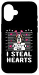 iPhone 16 I Steal Hearts Valentine St Bernard Dog Funny Valentines Day Case