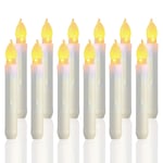 12st Flameless Led Taper Candle Lights, batteridrivna Harry Potter flytande ljus för fest, juldekorationer