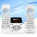 Geemarc Senior landline telephone AmpliDect 2951 Wireless Dual Handset, White