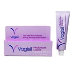 VAGISIL Medicated Creme For Women with Lidocaine, Fast Relief from Intimate Itch, Burning & Irritation, Non-Staining & Non-Greasy Anaesthetic Formula, Medicated Cream, 30 g ( Pack of 1)