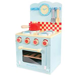 Le Toy Van - Educational Wooden Honeybake Oven & Hob Blue Set Pretend Kitchen Play Toy | Role Play Toy Kitchen Accessories