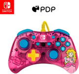 Rock Candy Filaire Gaming Switch Pro Manette - Official License Nintendo - Oled / Lite Compatible - Compact, Durable Travel Manette - Peach