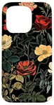 Coque pour iPhone 15 Pro Vintage Botanique Rose Fleur Fille Mignon Floral Plant Mom