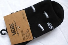VANS Womens Ankle Socks Black UK 4-7.5 (Eu 37-41) *Embroidered Logo*