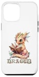 Coque pour iPhone 12 Pro Max Bébé dragon mignon à lire | Fantasy | Jeu de rôle | Dragon