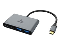 Akasa Usb Type-C 4-In-1 Hub 4 Porte Usb-C® (Usb 3.1) Multiport Hub Med Usb-C-Stik, Med Hurtig Opladningsport Aluminium (Anodiseret)