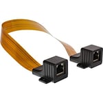 InLine 69991I Patch Cable Window Feed-Through 2x RJ45 Female Unshielded 0.3m Black