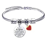 JRZDFXS Cadeau de la Saint-Valentin Cadeau Couple Noel Bracelet Amoureux Couple Cadeau D'anniversaire Femme Homme Porte-Clés Je T'aime Petite Amie Cadeau Copine