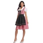 Womens Apron Oktoberfest Costume German Bavarian Fancy Beer Maid Dirndl Dress