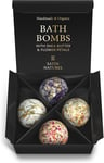 Christmas Gifts for Women 4X Organic Handmade Bath Bombs with Natural Essential