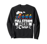 Full Steam Ahead Crew Train Birthday Sweatshirt