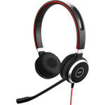 Micro-casque Jabra Evolve 40 MS Stereo USB-A, jack 3,5 mm supra-aural noir,