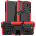 Samsung Galaxy S21 FE 5G      Heavy Duty Case    Red