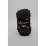 Soft Lama Fine Garn Babylama 50 g gråbrun 927 Svarta Fåret