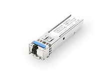 DIGITUS Module SFP Gigabit - 1,25 Gbit/s - Compatible HP & HP Aruba - Mini GBIC - pour Fibre Optique monomode - LC Simplex - Bidirectionnel - TX1310/RX1550nm - Portée 20 km - Plug & Play