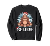 Sasquatch Christmas Spirit Yoga believe gifts for men women Sweatshirt