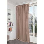 Homemaison - Rideau Phonique Occultant et Thermique 'moondream' galon fronceur Beige foncé 140x260 cm