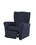 Zebra Textil Berta - Élastique Housse de Fauteuil Relax, Taille 1 Place (de 70 à 110 cm), Couleur Bleu Marine