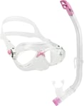 Cressi Junior Marea Mask + Top Snorkel Combo Clear/PINK, Snorkelling, Diving,