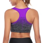 Sykooria Brassiere Sport Femme,Brassiere Yoga Brassiere Femme Coussinets Amovibles Élastique Danse sous-vêtements de Sport Violet S