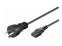 Microconnect - Strömkabel - Dk 2-5A (Hane) Till Power Iec 60320 C13 - 3 M - Svart - Danmark