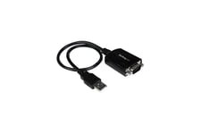StarTech.com 1 ft USB to RS232 Serial DB9 Adapter Cable with COM Retention - seriel adapter - USB - RS-232