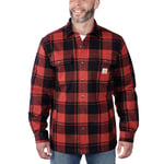 Carhartt Fodrad Flanellskjorta Jacka Herr Red Ochre XXL