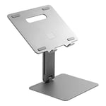 Contour Laptop Riser | Adjustable Portable + Sturdy Notebook Holder for Desk | Aluminium | Foldable Ergonomic Notebook Stand for Desk | Compatible with MacBook, Laptops, Notebooks, Tablets up to 15.6”