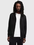 AllSaints Brace Brushed Organic Cotton Hoodie, Black