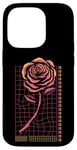 Coque pour iPhone 14 Pro Vaporwave Rose rétro Futuriste Rose Esthétique