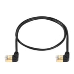 Câble Ethernet RJ45 Cat8, câble réseau haute vitesse 90 degrés mâle vers mâle Cat8, 40 Gbit/s 2000 MHz SFTP pour routeur, modem, serveur (droite à droite).[G2911]