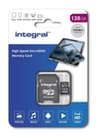 Integral 128GB Micro SDXC Card 128GB Memory Card  MicroSD Adapter phone Tablet