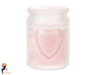 Frosted Jam Jar Candle Large Glass Jar Mothers Day Rose Scented Candle Pink gift