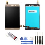 VITRE TACTILE + ECRAN LCD SUR CHASSIS POUR HUAWEI P8 LITE 2016 OR + OUTILS