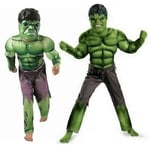 Barn Marvel Avengers Kostym Hulk Ålder 3-8 Pojkar Kostym Mask Muskeldräkt Jul-c  (FMY) S (Age 3-4 Years)