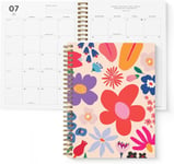 2024-2025 Floral Small Academic Planner by Bright Day, 8.75" x 7.25" Daily... 