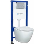 Geberit - wc suspendu blanc pack complet delos