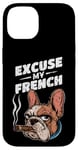 Coque pour iPhone 14 Bulldog français Excuse My Frenchie Vintage Bulldog Lover